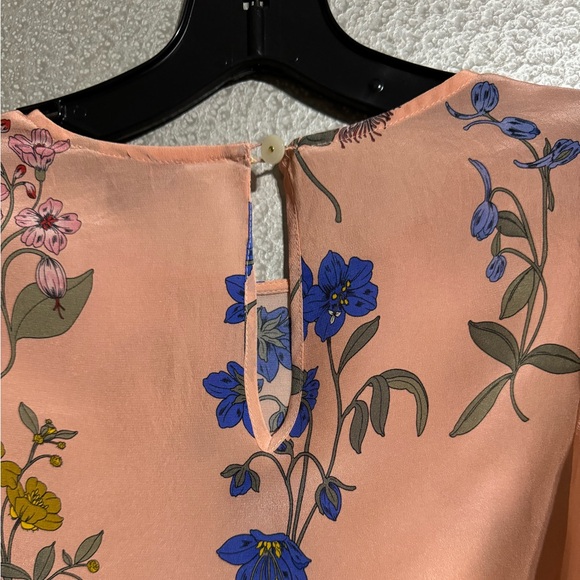 J.Crew Silk flutter-sleeve floral top size small - Picture 6 of 11
